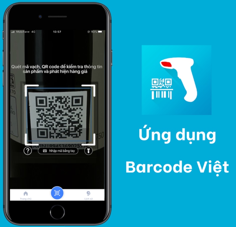 Quét mã vạch bằng Barcode Việt