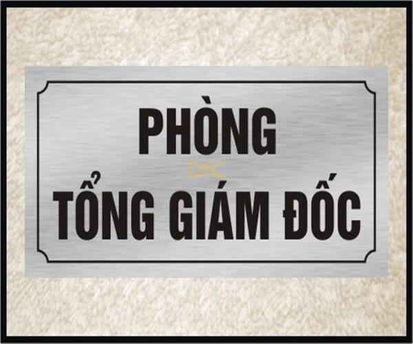 Biển phòng ban inox