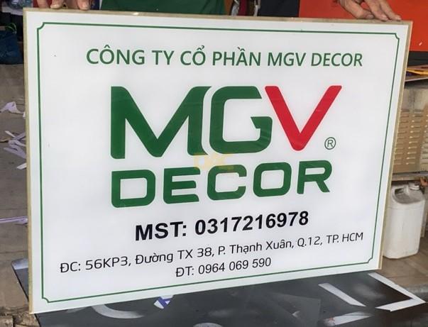 Biển tên công ty mica