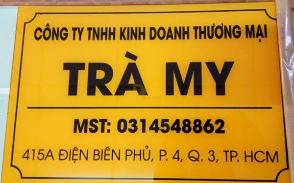 Mẫu biển tên công ty