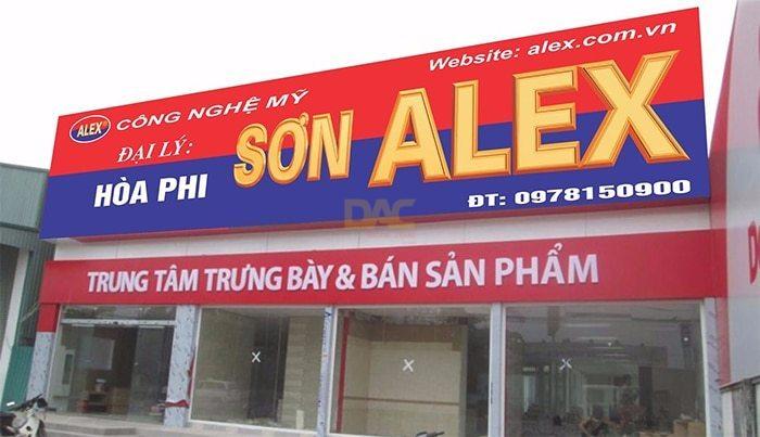 Mẫu biển bạt hiflex căng khung quảng cáo tại các điểm bán hàng