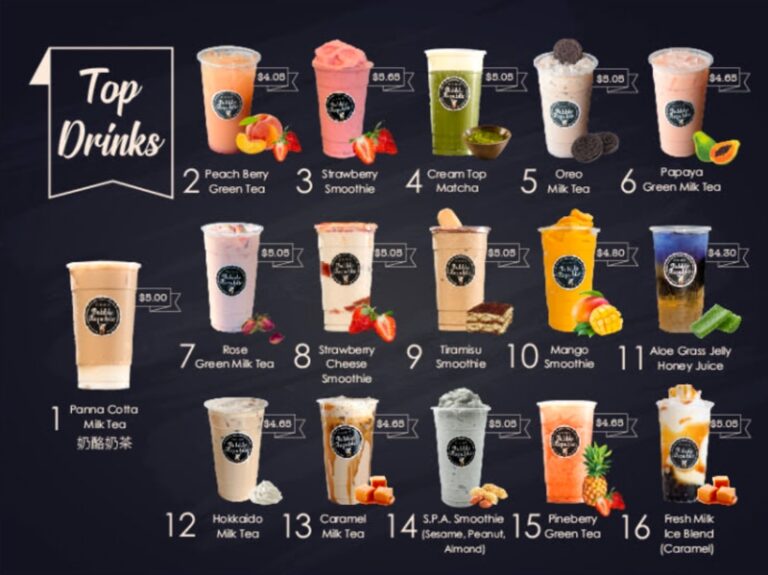 Tổng hợp mẫu Menu Trà Sữa Bắt Mắt và Thu hút