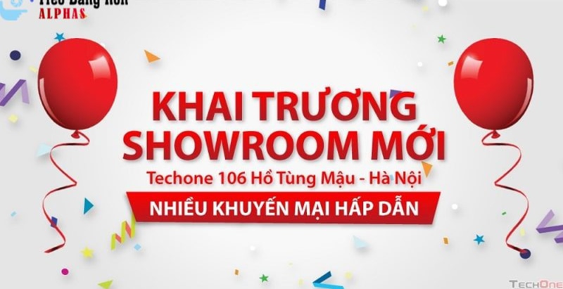 banner khai trương showroom