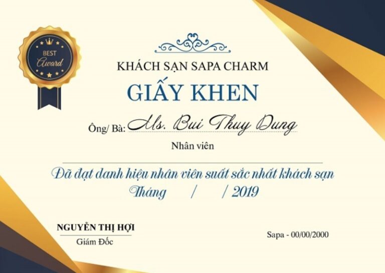 Cách thiết kế giấy khen đẹp chuyên nghiệp và thu hút