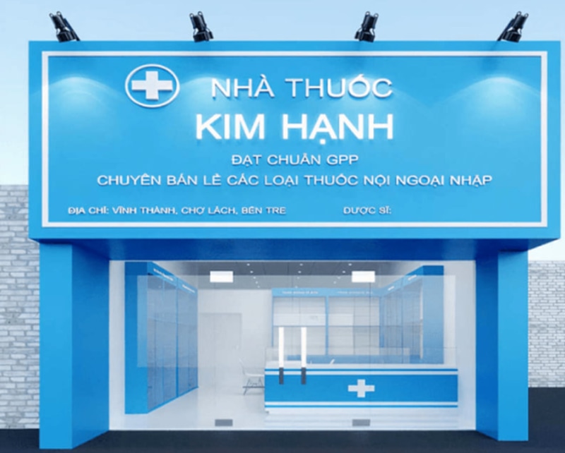 Nội dung ghi trên bảng hiệu quầy thuốc