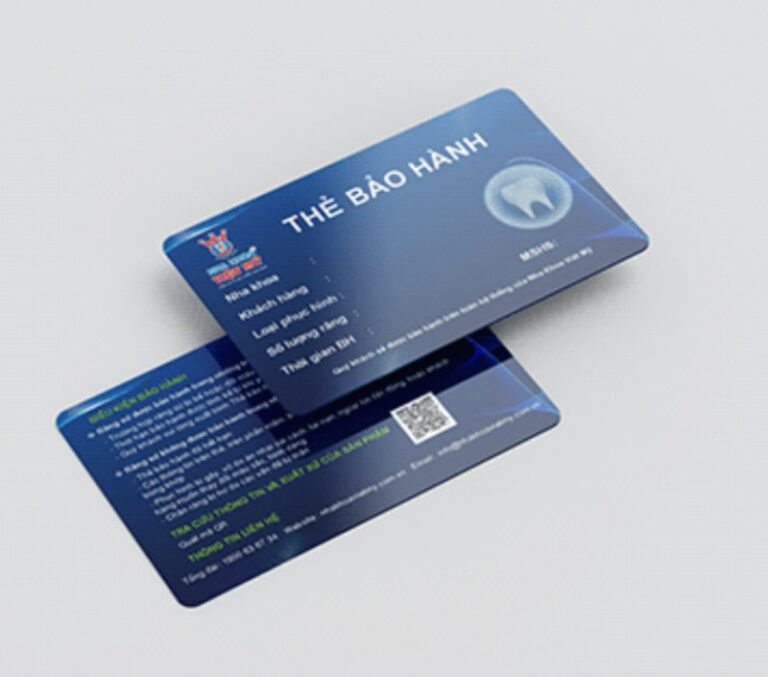 Mẫu thẻ bảo hành đẹp, chuyên nghiệp