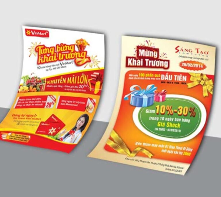 Mẫu tờ rơi khuyến mãi thu hút khách hàng và tăng doanh số