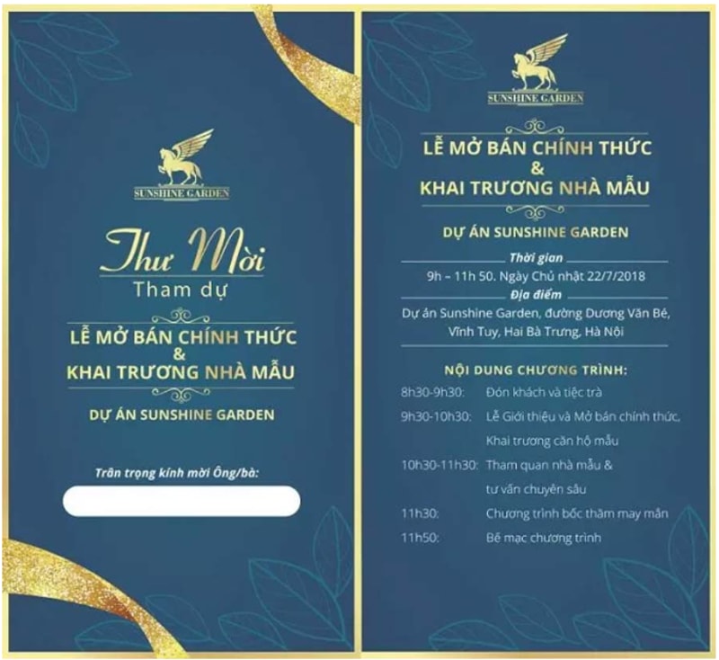 Mẫu thiệp mời khai trương