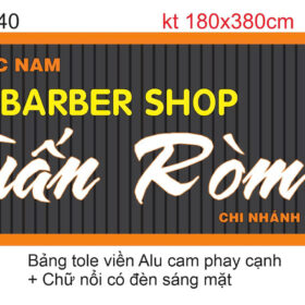 Tuấn Ròm Barber – Bảng hiệu chữ nổi
