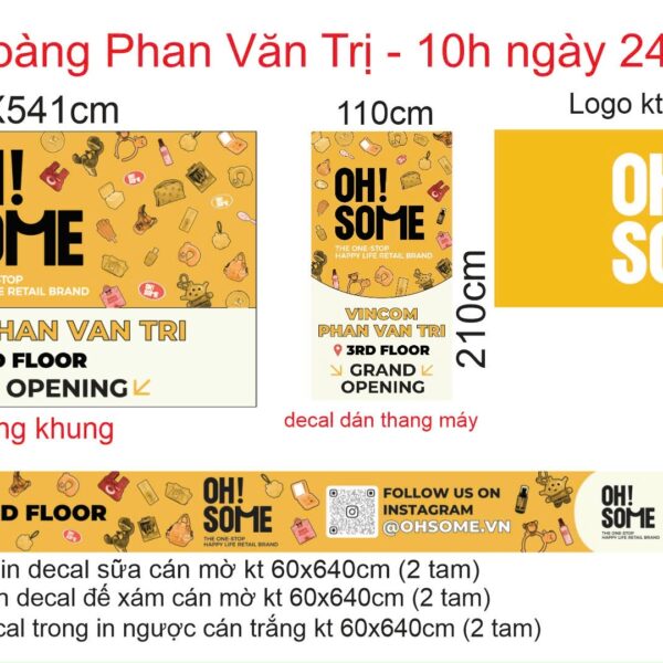 Oh! Some – bảng hiệu, nội thất và POSM