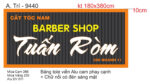 Bảng Hiệu Tôn Sóng Viền Alu Cam Phay Cạnh – Chữ Nổi Đèn Hắt Sáng - Tuấn Ròm Barber - Ảnh 3