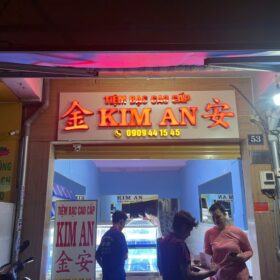Tiệm bạc Kim An – Bảng hiệu Alu chữ nổi Mica