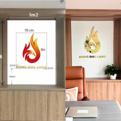 Chi tiết chữ nổi inox vàng gương 304 uốn nổi 3D sắc nét