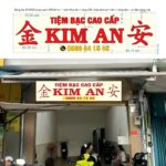 Thi công bảng hiệu Alu chữ nổi Mica đèn LED - Tiệm Bạc Kim An - Ảnh 2