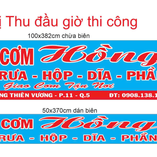 Quán cơm Hồng – Bảng hiệu Hiflex