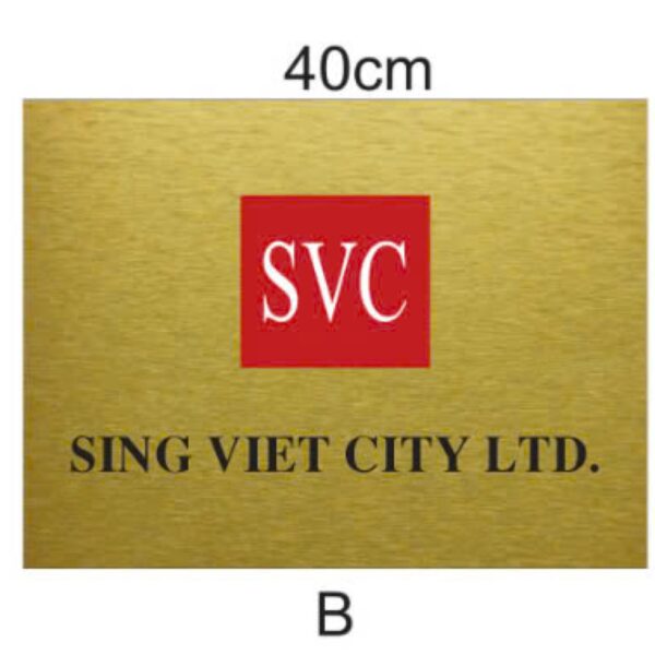 SVC – Bảng tên công ty Inox