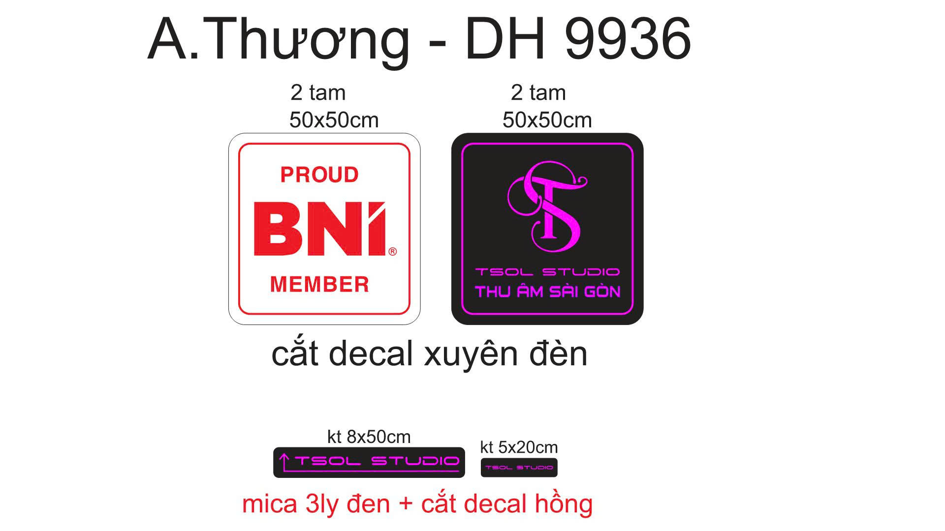 Thu Âm Sài Gòn – Hộp đèn Mica