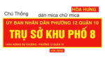 Trụ sở Khu phố 8 – Bảng hiệu Mica