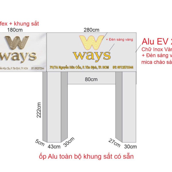 WAYS – Bảng hiệu chữ nổi