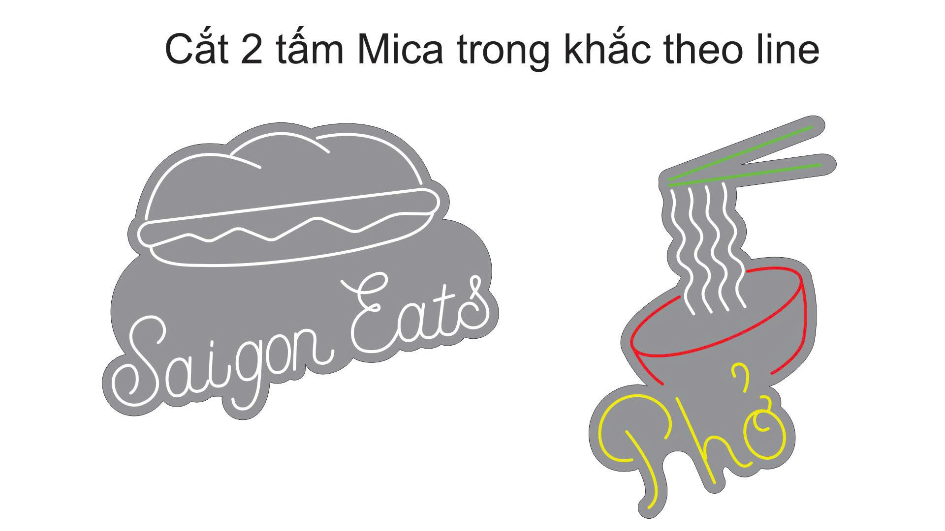 Saigon Eats – Logo dây đèn LED