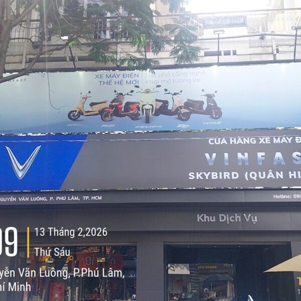 VinFast Quận 6 – Bảng hiệu & mặt dựng