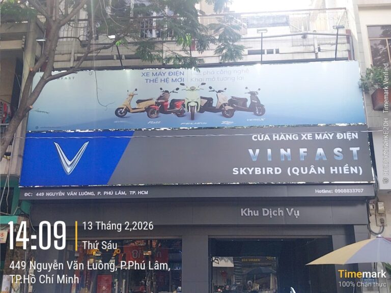 VinFast Quận 6 – Bảng hiệu & mặt dựng