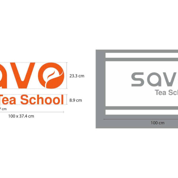 Savo Tea School – Logo chữ nổi Mica