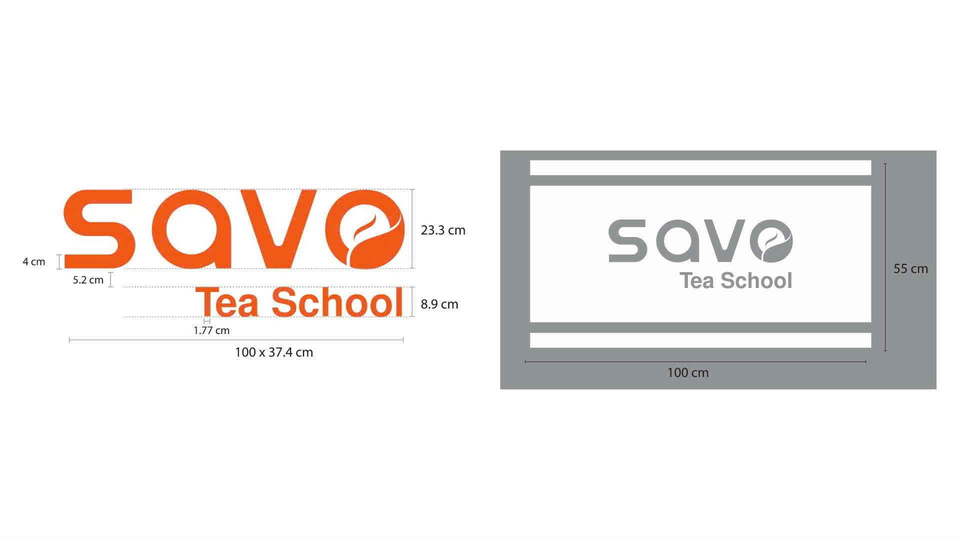 Savo Tea School – Logo chữ nổi Mica