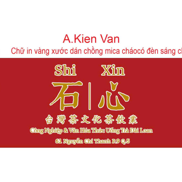 Shi Xin – Bảng hiệu chữ Inox sáng chân