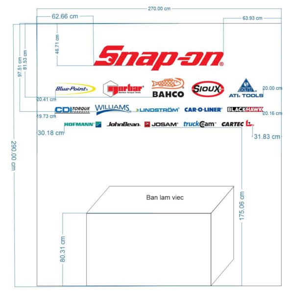 Snap-on – Bộ logo chữ nổi Mica