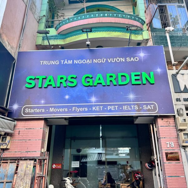 Stars Garden – Bảng hiệu Hiflex chữ nổi Mica