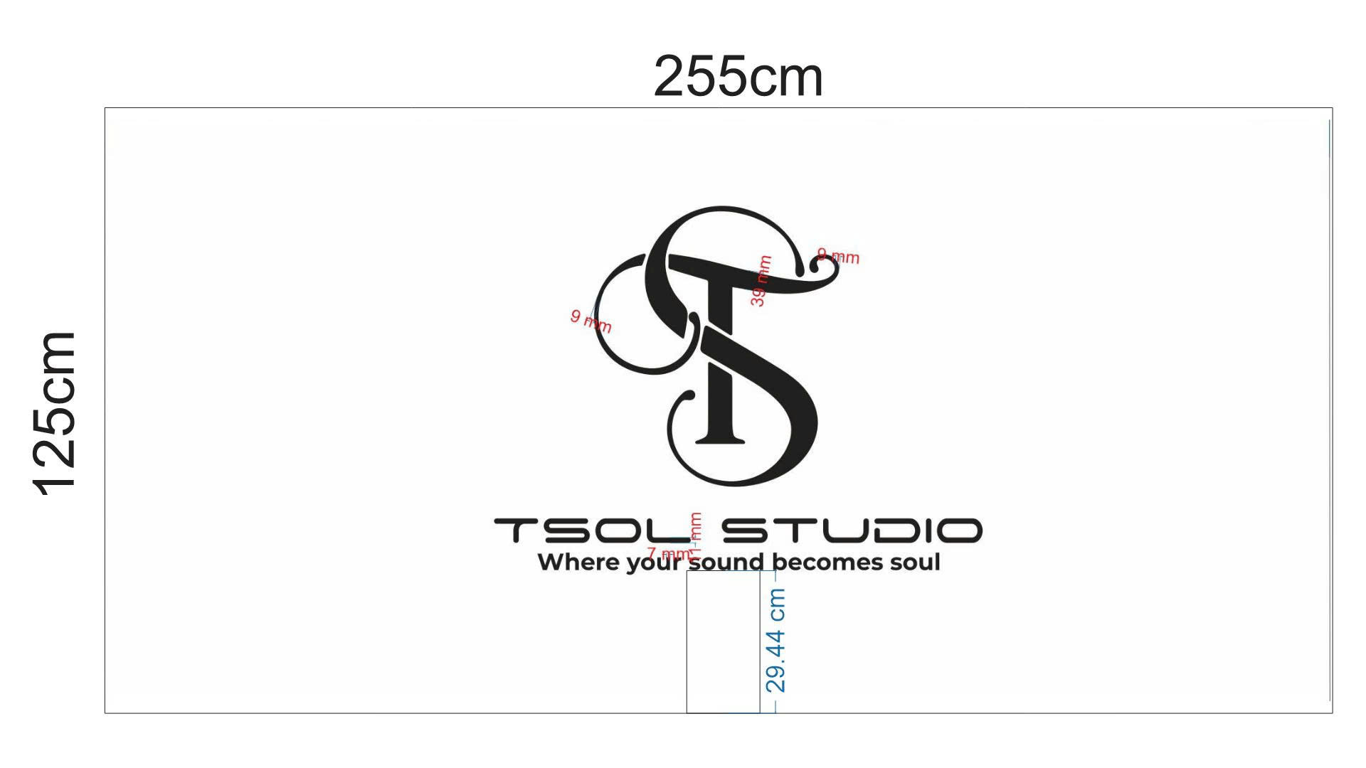 TSOL Studio – Logo Inox dán tường