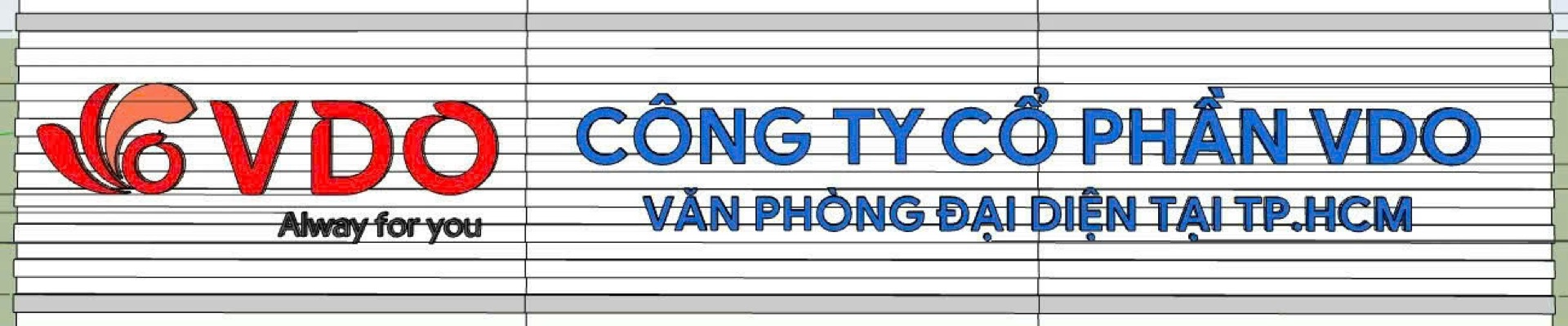 VDO – Bộ logo chữ nổi phát sáng