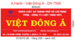 Việt Đông Á – Bảng hiệu công ty