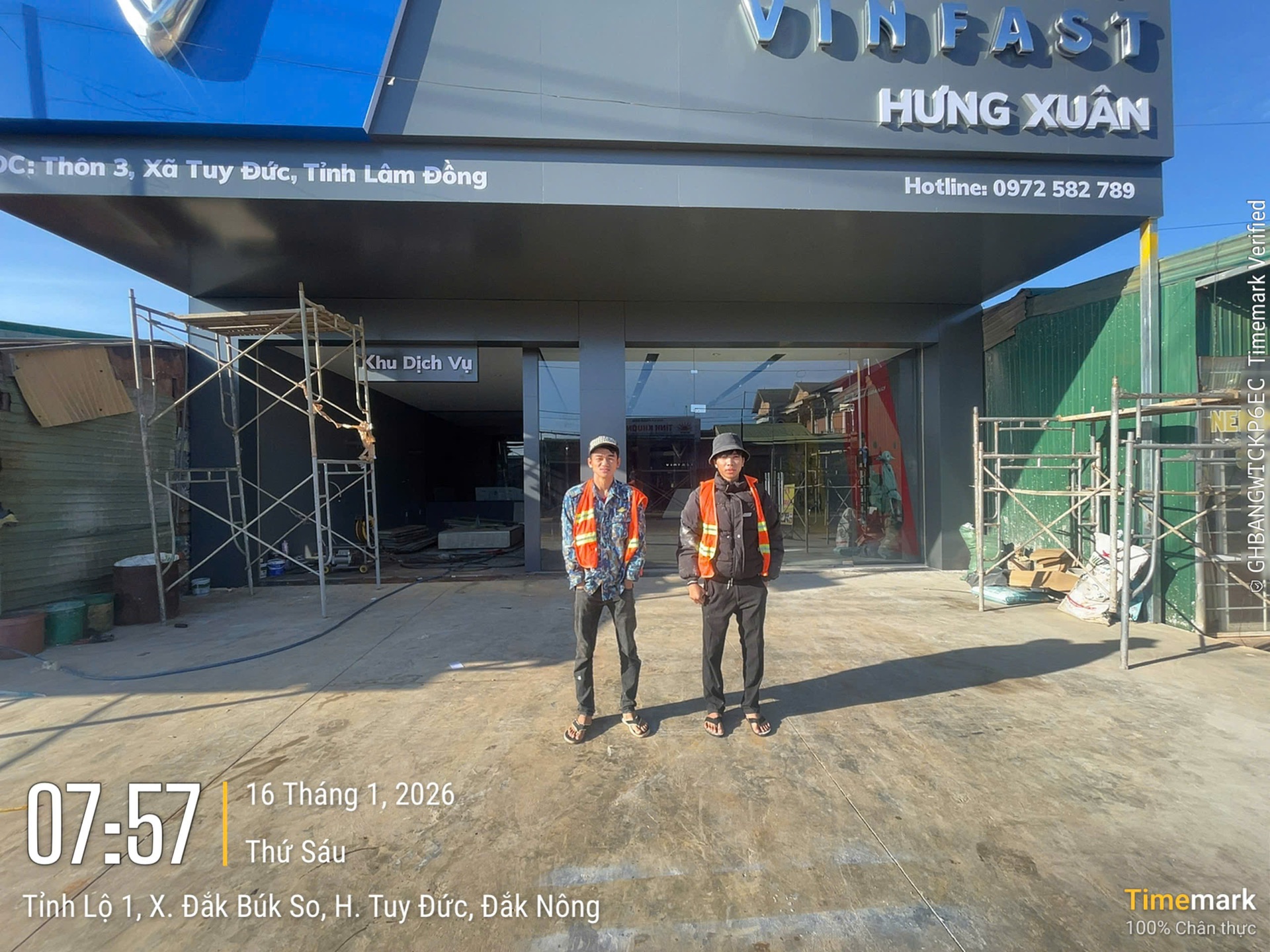 VinFast Hùng Xuân Đắk Nông – Bảng hiệu mặt dựng