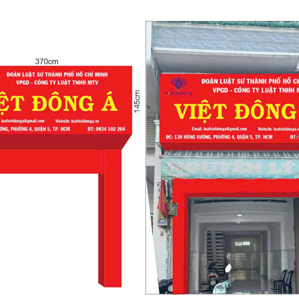 Việt Đông Á – Bảng hiệu công ty
