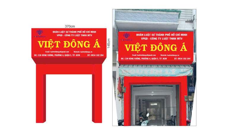 Việt Đông Á – Bảng hiệu công ty