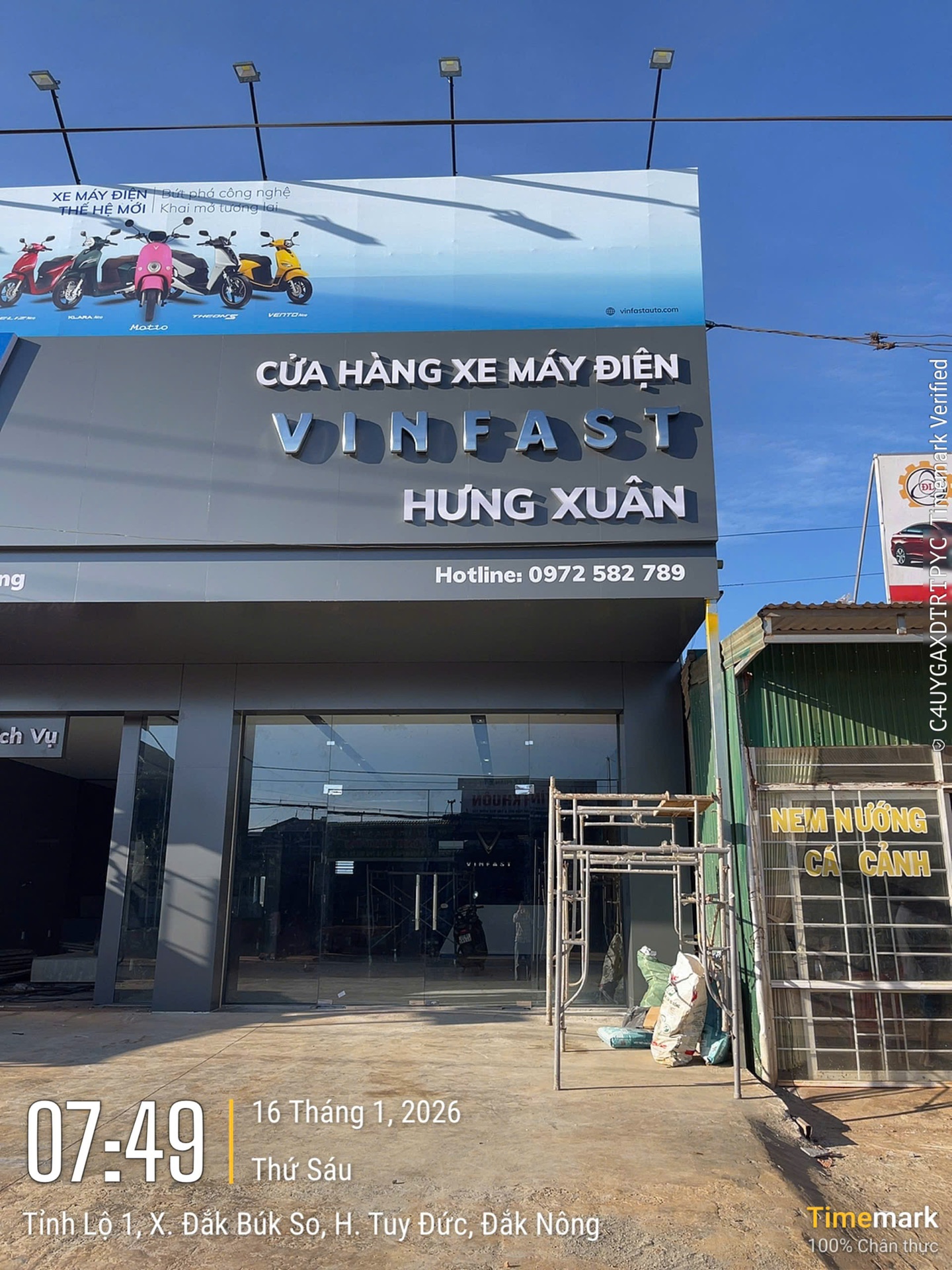 VinFast Hùng Xuân Đắk Nông – Bảng hiệu mặt dựng