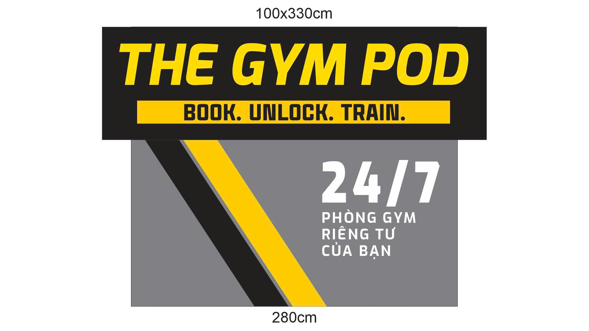 The Gym Pod – Bảng hiệu mặt tiền