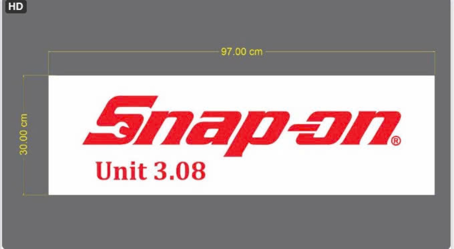 Snap-on – Bộ logo chữ nổi Mica