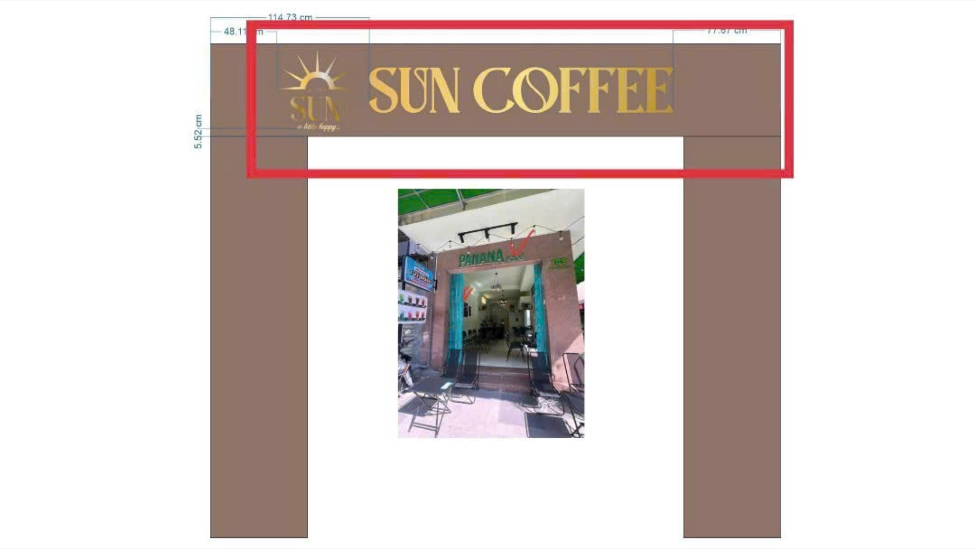 Sun Coffee – Bộ logo Mica trang trí