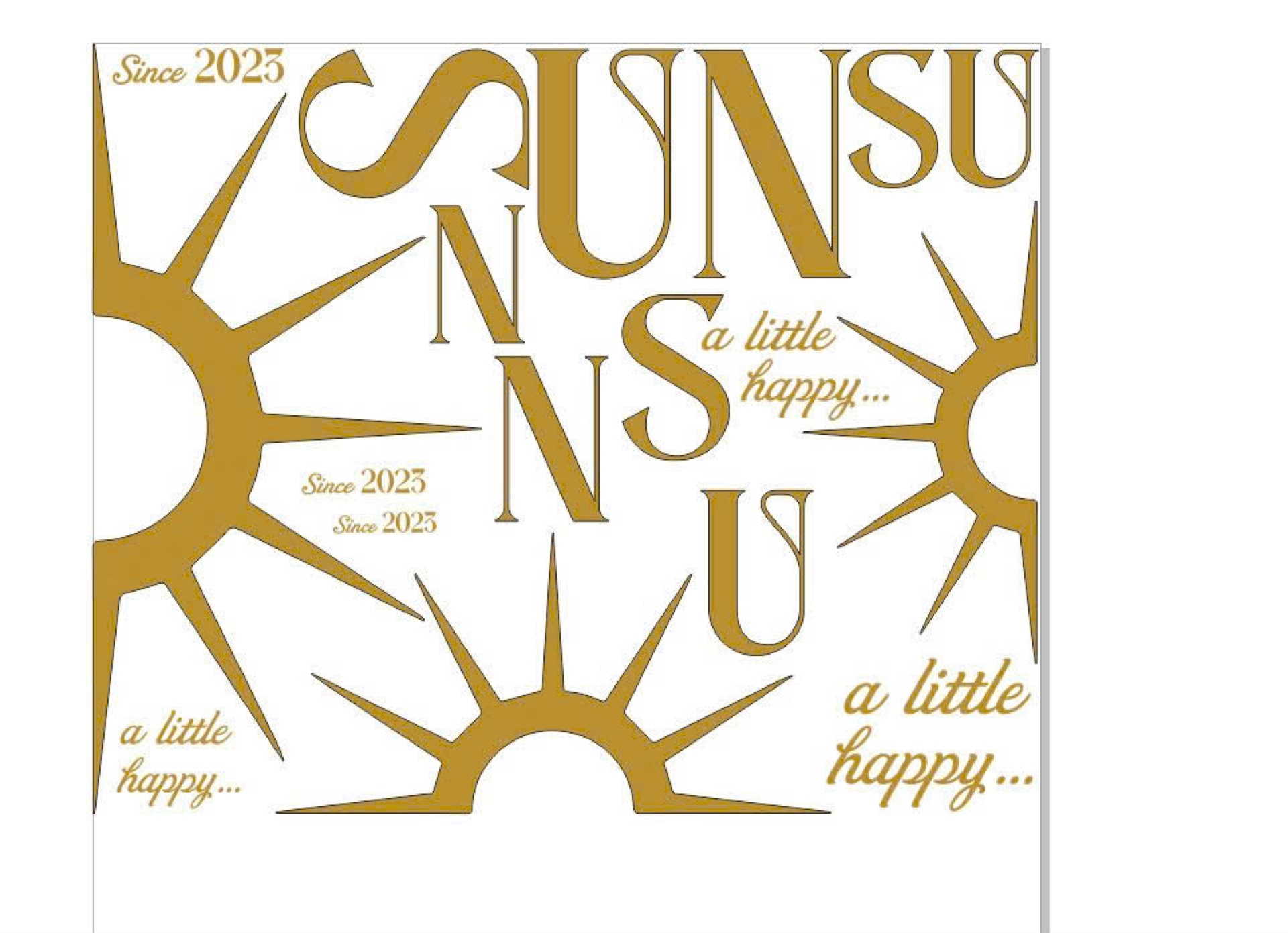 Sun Coffee – Bộ logo Mica trang trí