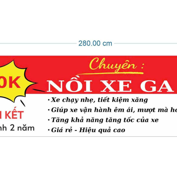 Nồi Tay Ga 900K – bảng hiệu và decal chuỗi cửa hàng