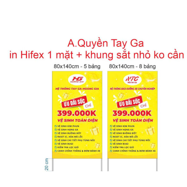 Quyền Tay Ga – bảng Hiflex quảng cáo