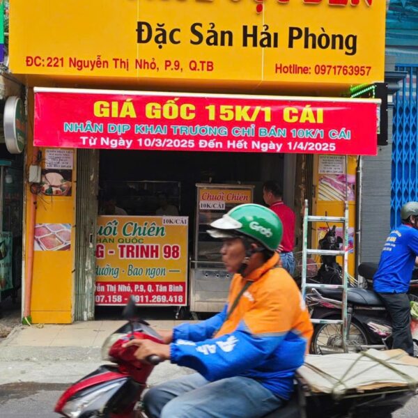 Pate Cột Đèn – bảng hiệu mặt tiền