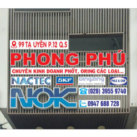 Phong Phú – bảng hiệu Mica và decal logo