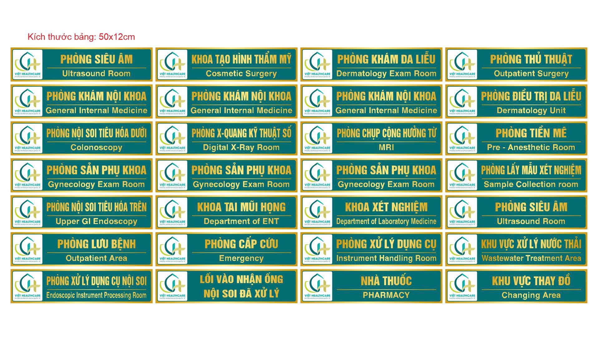 Việt Healthcare – Bộ bảng hiệu & decal
