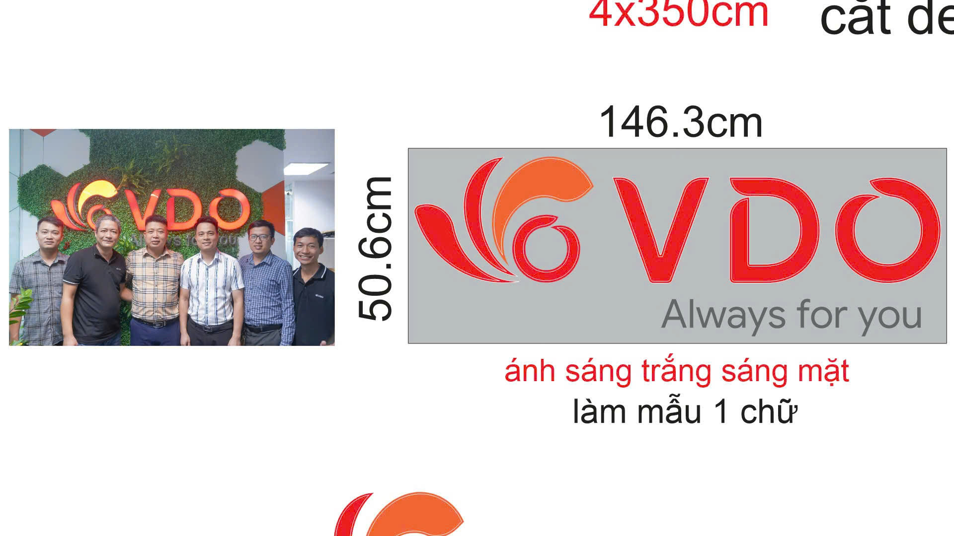 VDO – Bộ logo chữ nổi phát sáng