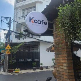 K.cafe – hộp đèn hai mặt hoàn thiện