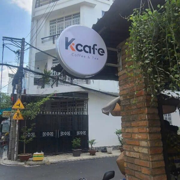 K.cafe – hộp đèn hai mặt hoàn thiện